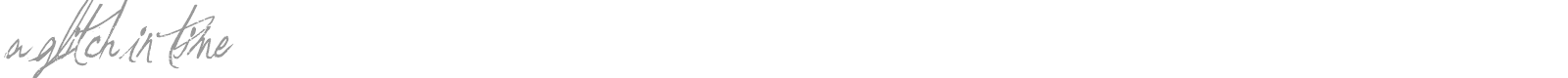 A Glitch In Time font preview